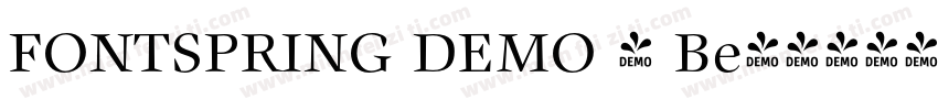 FONTSPRING DEMO - Be字体转换